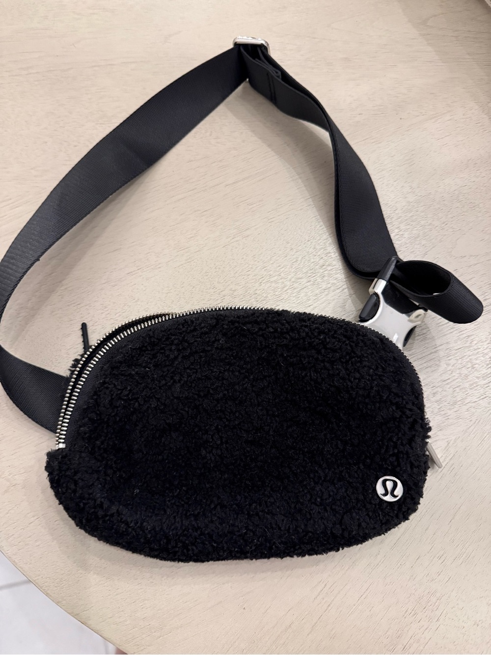 lululemon athletica Black Sherpa Crossbody Pouch